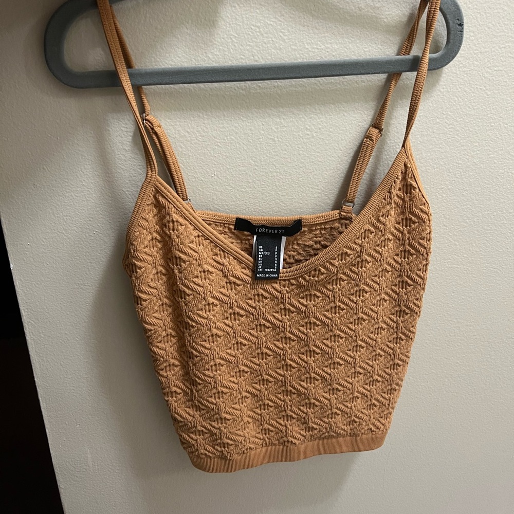 BRAND NEW Forever 21 Mustard Cropped Tank Top